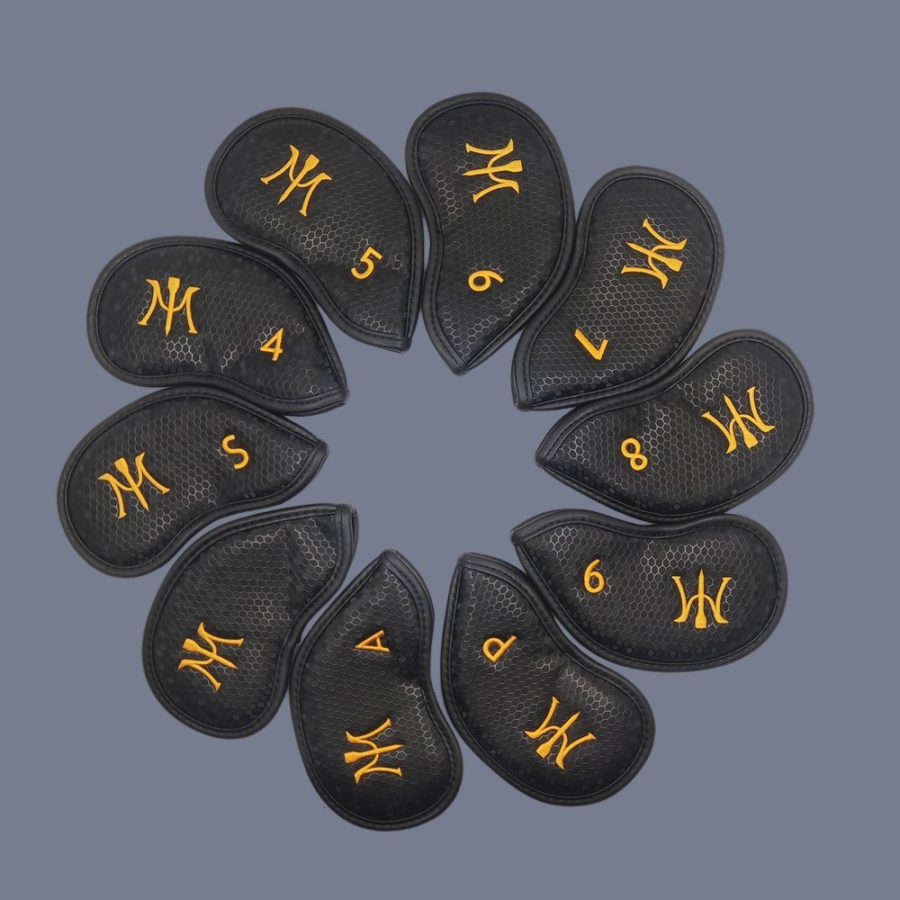 Other Golf Products M Golf Iron Covers 10PCS SET Black White Honeycomb 3D Durable Material Quality Workmanship Golf Club Headcovers 230728
