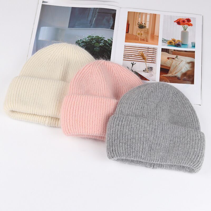 Beanie Skull Caps Xthree Winter Hat for Women Angola Beanie Knitted Rabbit Fur Skullies Warm Bonnet Cap Female Hats Girl 230729