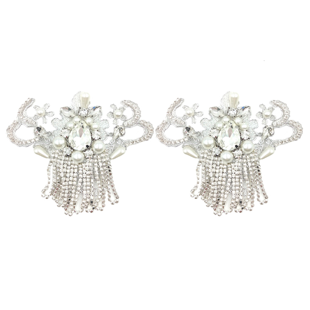 Shoe Parts Accessories 2 Pieces Crystal Pearl Shoe Clip Buckle Wedding Bridal Party Shoe Decoration 230729