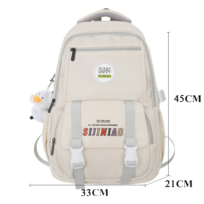 School Bags Women Waterproof Solid Color Nylon Backpack Mochila Laptop Simple Students Fashion Female Schoolbag Rucksack Travel bag 230728