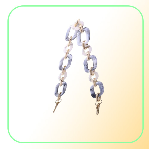 Keychains Bag Handle Chain DIY Acrylic Resin Handbag Strap Shoulder Purse Replacement Straps With Buckles For Bags