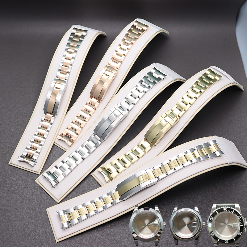 Watch Bands 20mm Watch Strap 316L Stainless Steel Men's Watchband Parts Wristband Brushed and Polishing For Oyster Perpetual gmt NH35 Cases 23072
