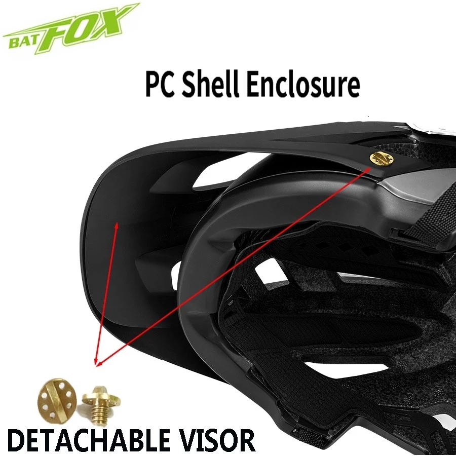 Cycling Helmets BATFOX Helmet Bike MTB Bicycle Orange Men Women Mountain Road Integrally Molded Sport 230728