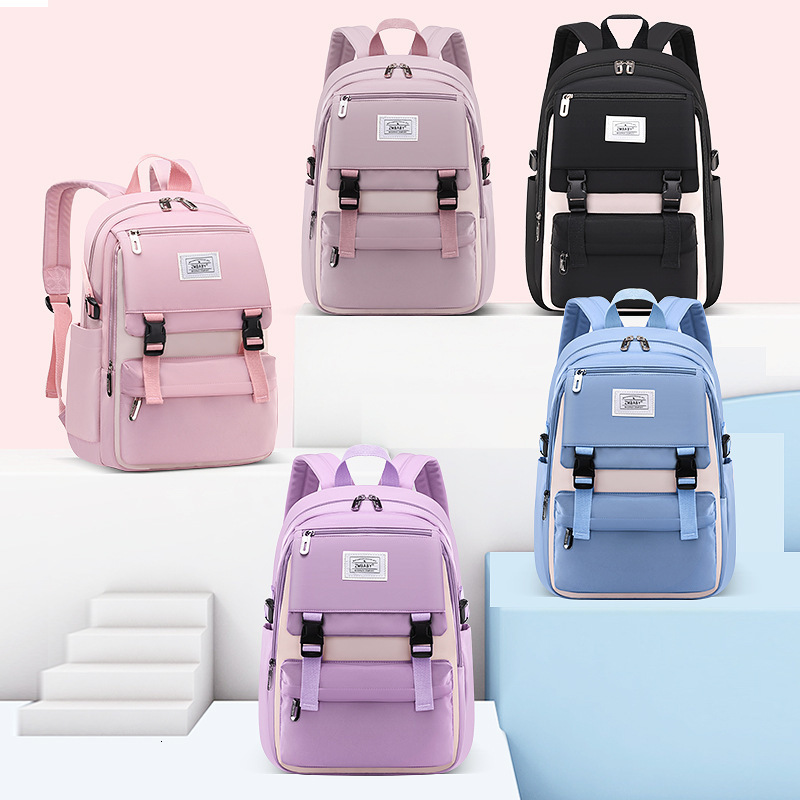 Backpacks Fengdong high school bags for girls student many pockets waterproof school backpack teenage girl high quality campus backpack 230729