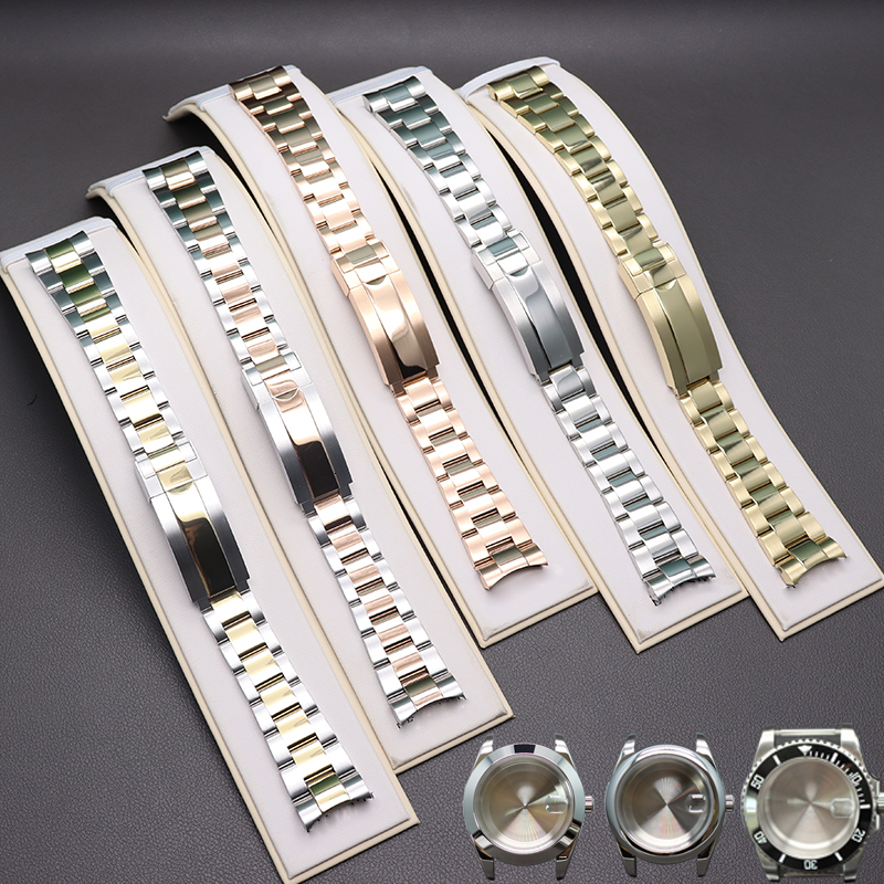 Watch Bands 20mm Watch Strap 316L Stainless Steel Men's Watchband Parts Wristband Brushed and Polishing For Oyster Perpetual gmt NH35 Cases 23072