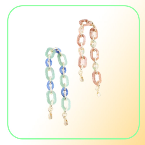 Keychains Bag Handle Chain DIY Acrylic Resin Handbag Strap Shoulder Purse Replacement Straps With Buckles For Bags