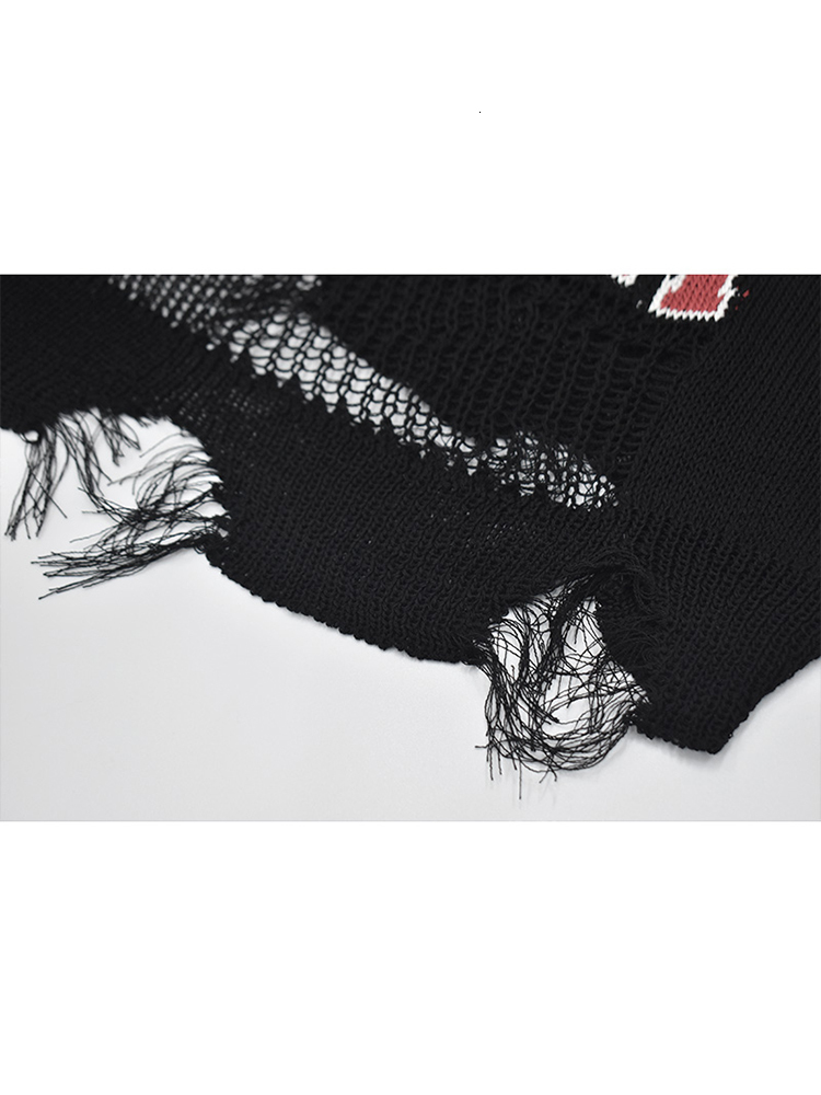 Women s T Shirt Spring Women Harajuku Y2k Ripped Crop Tops Long Sleeve Knitwear Pullovers Streetwear Gyaru Japanese Fashion Gothic Grunge 230729