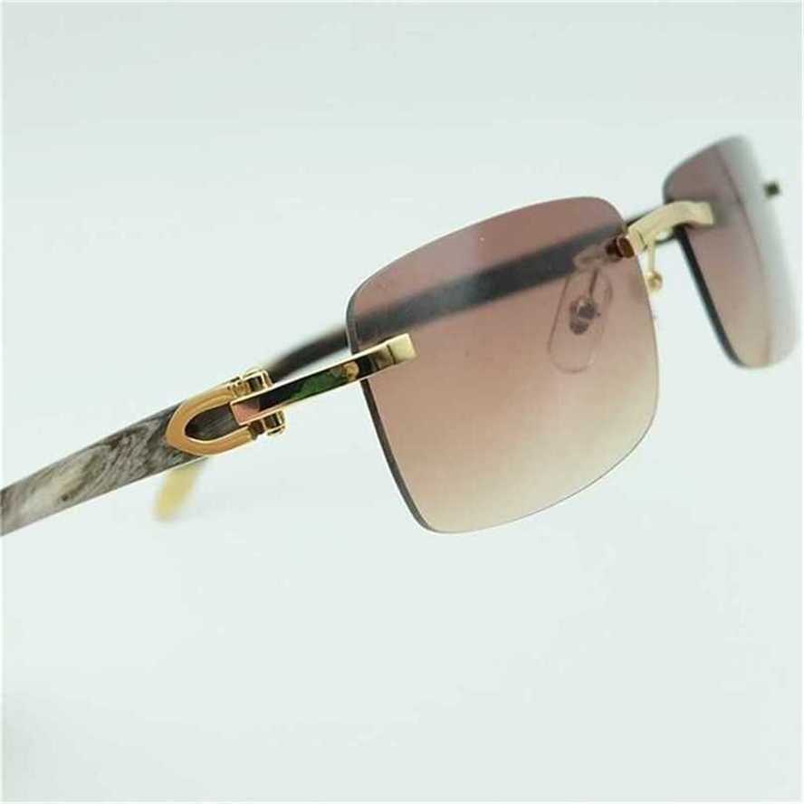 50% OFF Sunglasses 2023 Men Genuine Buffalo Horn Glasses Rimless White Black Buffs Square Women Carter Sunglass Shades Fill PrescriptionKajia New