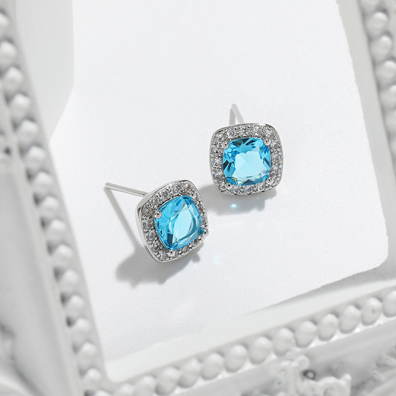 Sparkling Square Design CZ Earrings with Anti-Tarnish Feature for Special Occasions