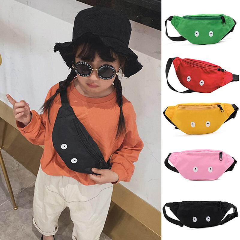 Backpacks Kids Waist Pack Waist Bag Cute Eyes Chest Bag Boy Girl Adjustable Fanny Childrens Shoulder Belt Bags Travel Phone Pouch 230729