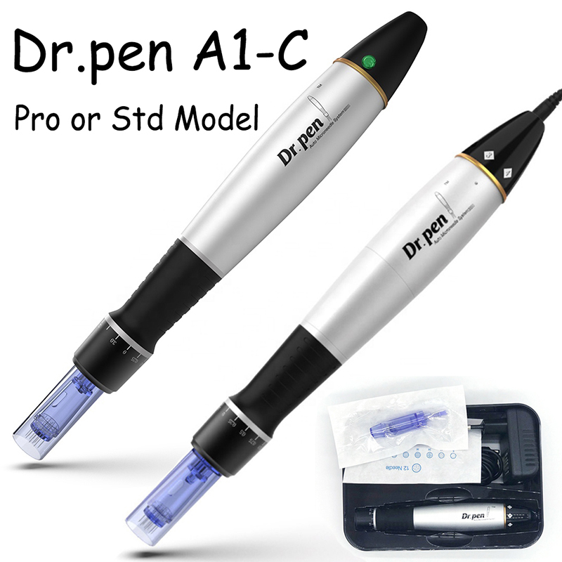Wired A1-C dr.pen 6 Speed Derma Pen Electic Auto Micro Needle Dermapen Dermastamp 3.0mm Meso Therapy 12 Needles Pen With Replaceable Cartridge