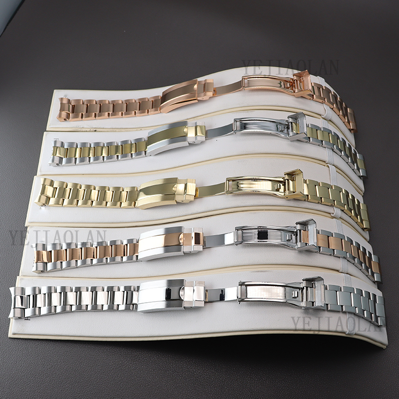Watch Bands 20mm Watch Strap 316L Stainless Steel Men's Watchband Parts Wristband Brushed and Polishing For Oyster Perpetual gmt NH35 Cases 23072