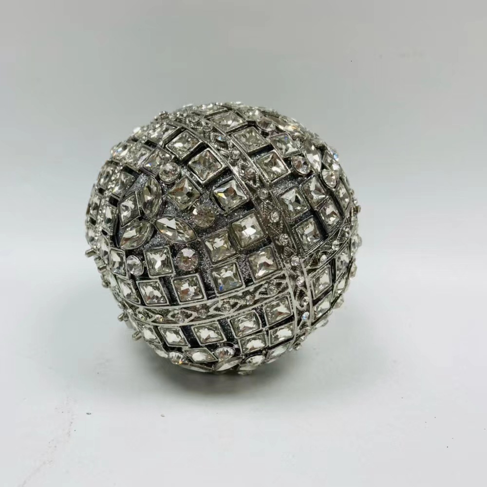 Evening Bag Multi Stones Clutch Purse Crystal Hard Case Metal Minaudiere Clutches Handbag Wedding Party 230729