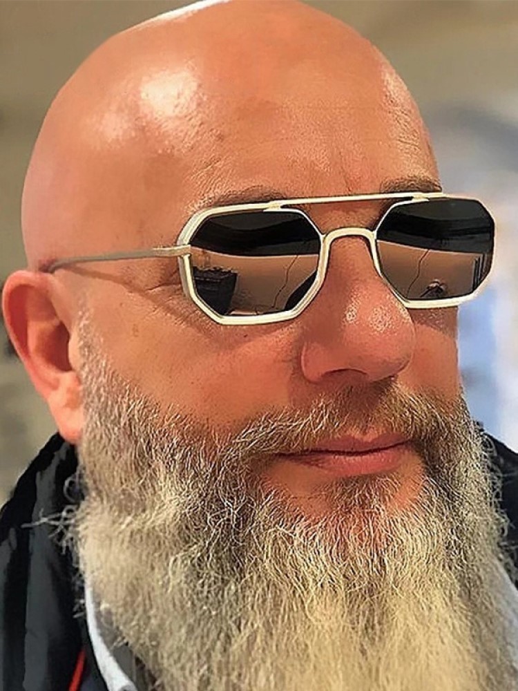 Sunglasses Classic Metal Punk Square Men Women Retro Double Bridges Fashion Woman Polygon Trendy Vintage Shades UV400 230729