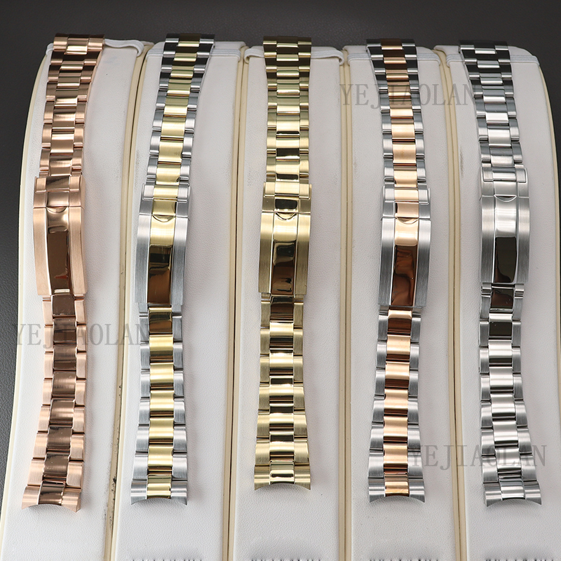 Watch Bands 20mm Watch Strap 316L Stainless Steel Men's Watchband Parts Wristband Brushed and Polishing For Oyster Perpetual gmt NH35 Cases 23072