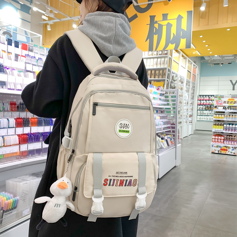 School Bags Women Waterproof Solid Color Nylon Backpack Mochila Laptop Simple Students Fashion Female Schoolbag Rucksack Travel bag 230728