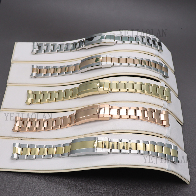 Watch Bands 20mm Watch Strap 316L Stainless Steel Men's Watchband Parts Wristband Brushed and Polishing For Oyster Perpetual gmt NH35 Cases 23072