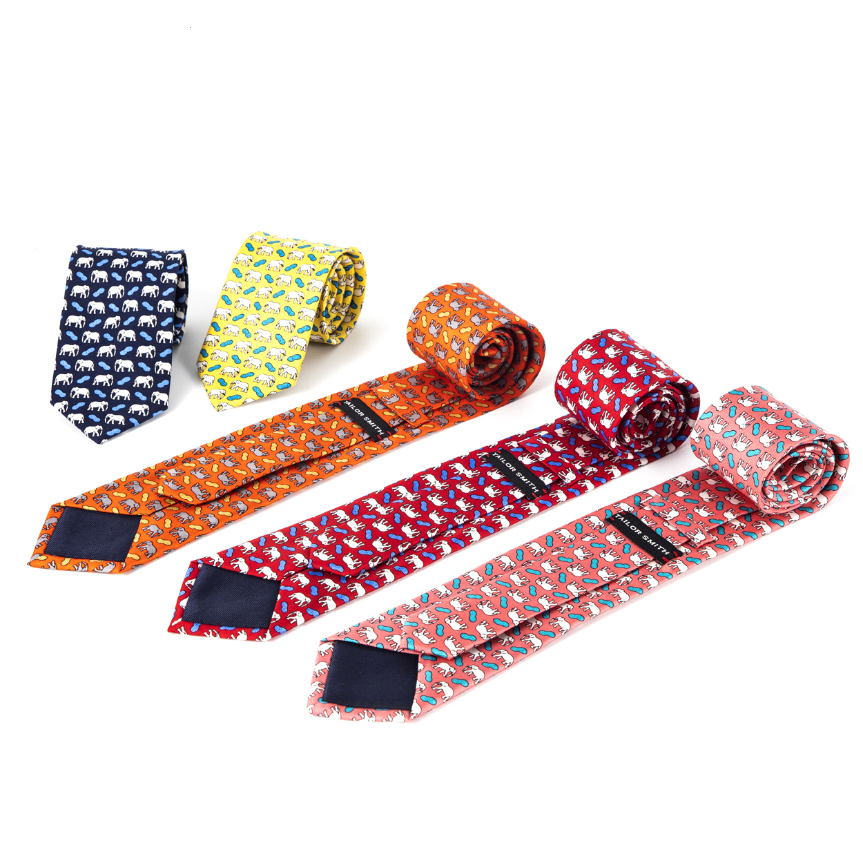 Neck Ties Tailor Smith 100% Silk Ties For Men Handmade Necktie With Animal Pattern Tie Father's Day Birthday Gift Tie 230728