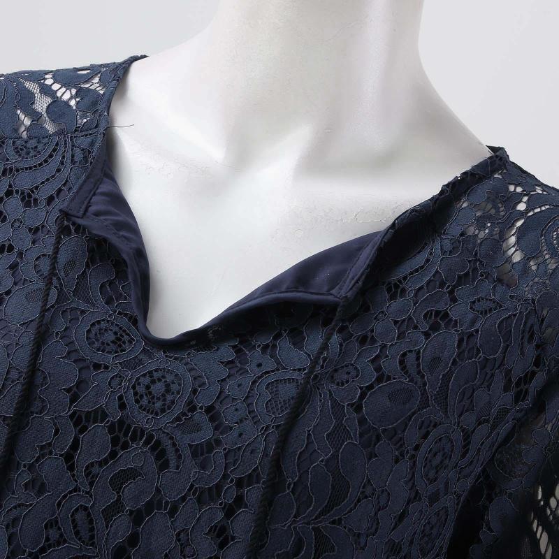 Casual Dresses Boho White Lace Plus Size Women Sexy Hollow Out V Neck Long Sleeve Beach Holiday Blouse Elegant Female Bandage Tassel Shirts