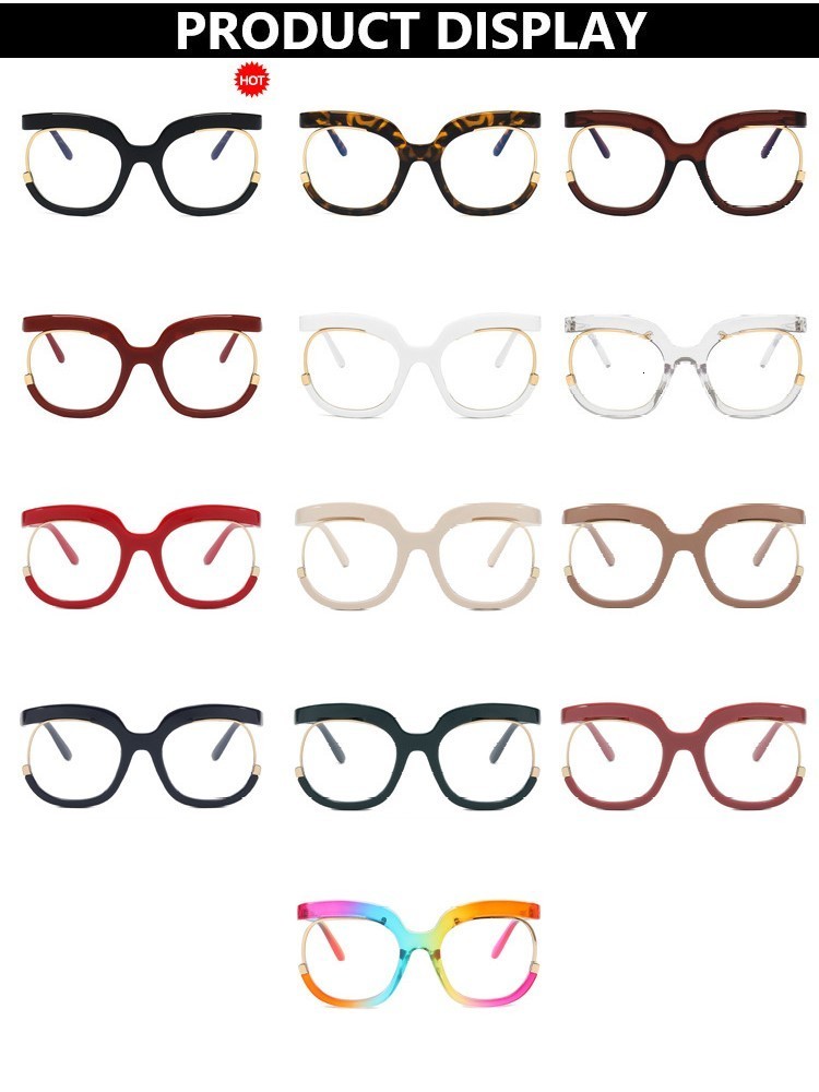 Sunglasses Frames 2023 Ins Rainbow Frame Fashion Retro Round Anti Blue Light Women Glasses Vintage Oversized Colourful Clear Eyeglasses 230729