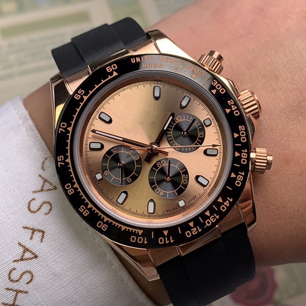 High Quality Top Brand Rolxx Classic Collection Mens Watch Luxury Luxury Rubber Strap Sapphire Mirror Designer Movement Automatic Mechanical Watch Montre