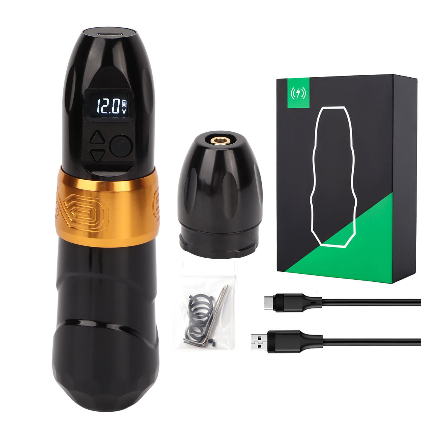 Tattoo Machine Wireless tattoo pen kit 2400mAh rotary tattoo machine Powerful coreless motor tattoo lining shader for salon tattoo Body art 230728