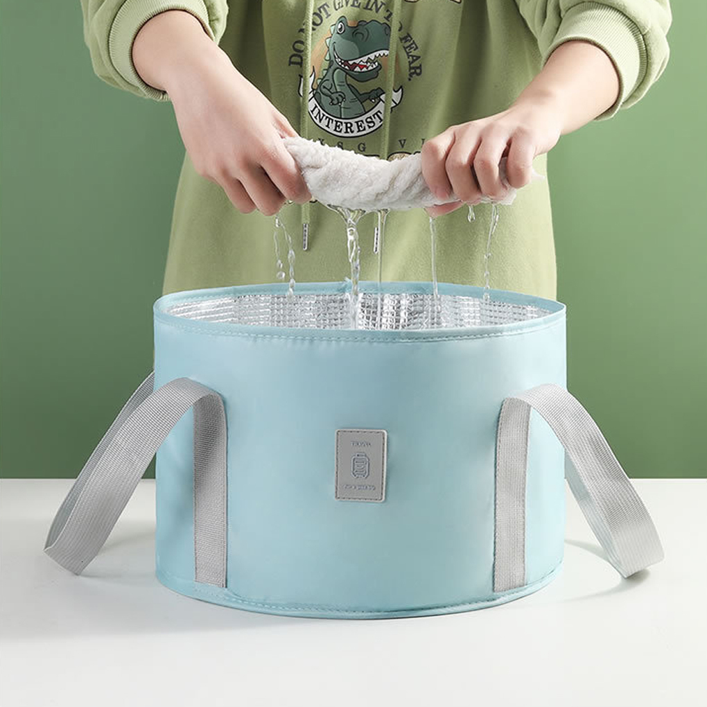 Foot Care Spa Outdoor Soaking Bag Camping Hiking Traveling Folding 5layer Feet Bath Bucket Bodycare Accessories Blue Large 230729