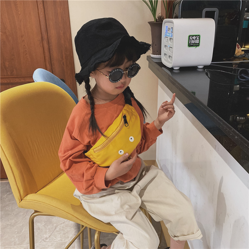 Backpacks Kids Waist Pack Waist Bag Cute Eyes Chest Bag Boy Girl Adjustable Fanny Childrens Shoulder Belt Bags Travel Phone Pouch 230729