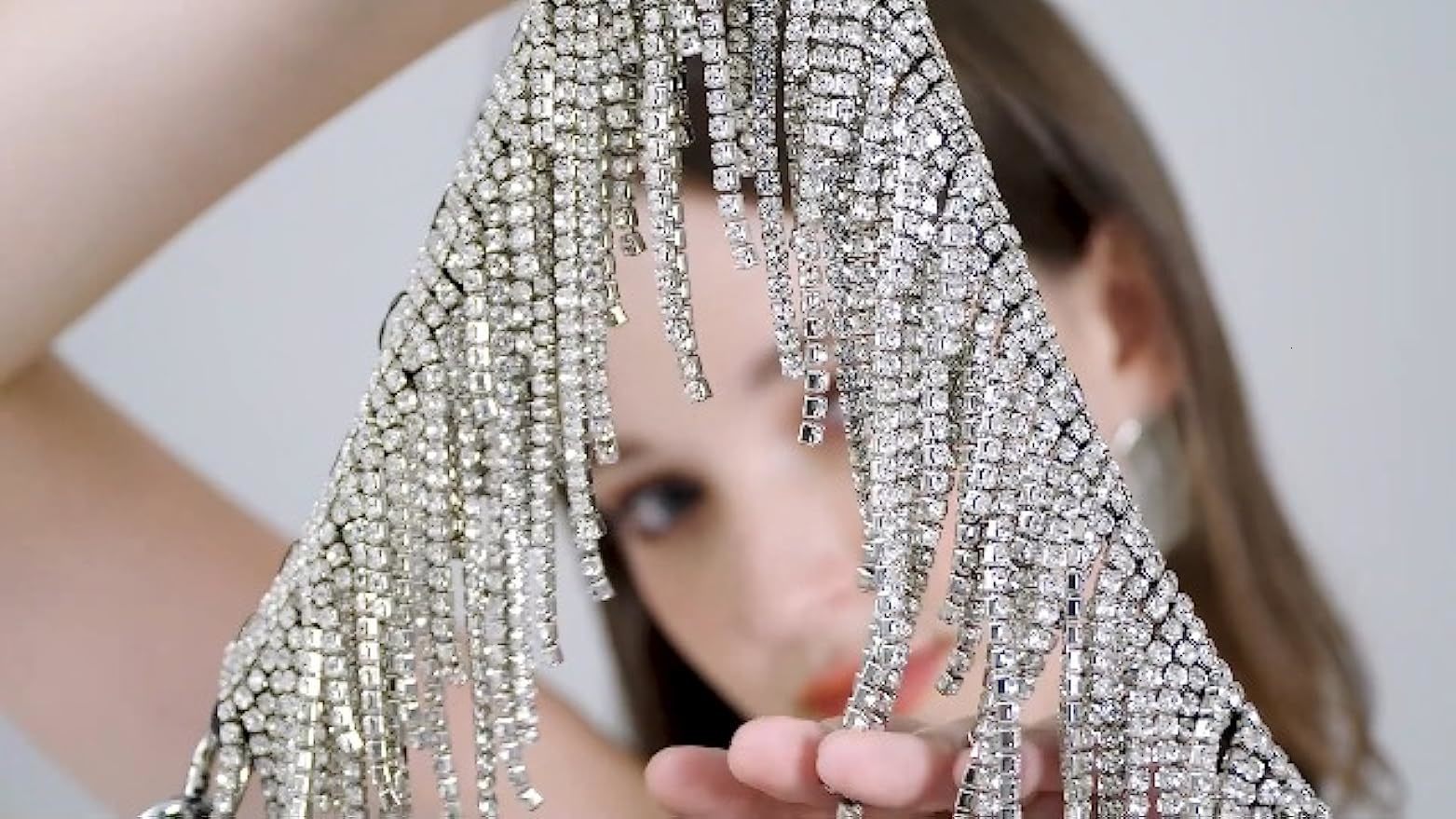 Bag Parts Accessories Fringe Purse Strap Bling Replacement Crossbody Sparkly Glitter Crystal for Messenger Tote Handbags 230729