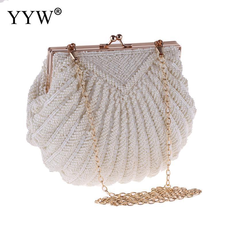 Evening Bag Wedding Purse And Handbag Elegant Party Clutches White Shell Pochette Mariage Sac Femme Beaded Clutch Bag 230729