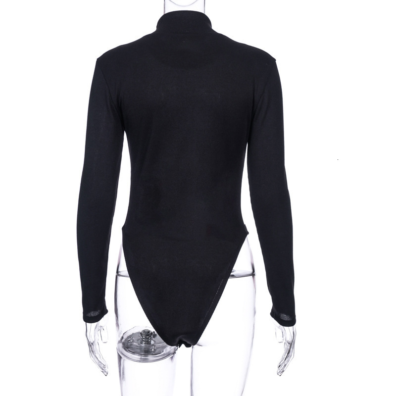 Womens Jumpsuits Rompers Sexy Streetwear Autumn Winter Clothes Long Sleeve High Nexk Mech Patchwork Women Bodysuit Autumn Winter Outfits Club Bodycon 