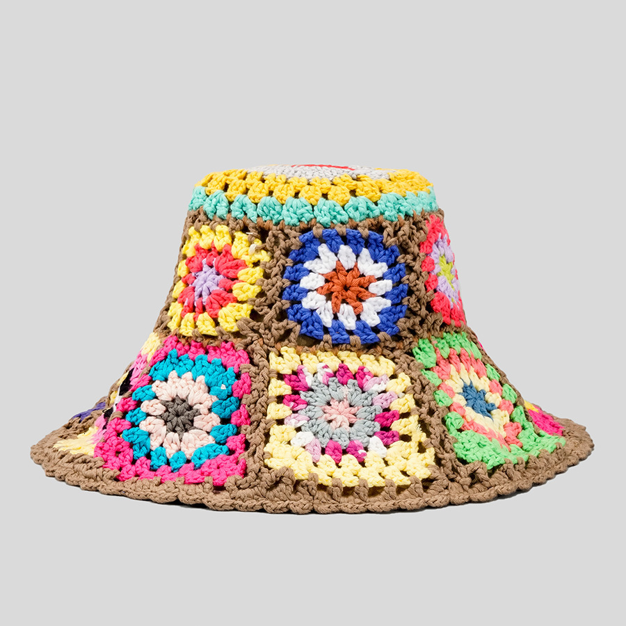 Wide Brim Hats Bucket casual paisley Crochet hat for women bohemian Knitted bucket hats national Straw sun girls summer beach bali 230729