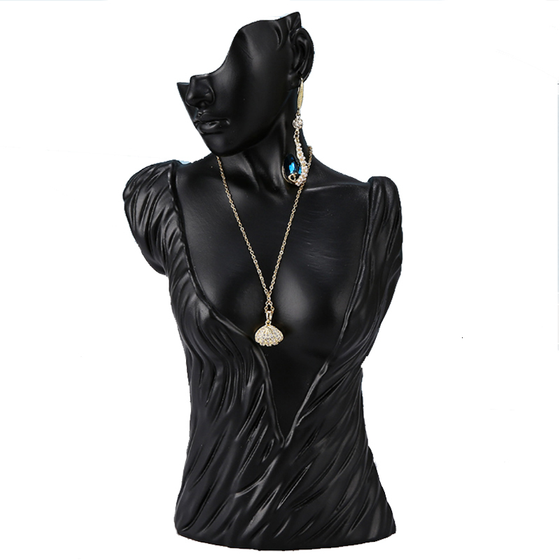 Jewelry Stand Fashion Mannequin Resin Necklace Pendant Earrings Jewelry Display Stand Holder Bangle Watch Jewelry Storage 230728