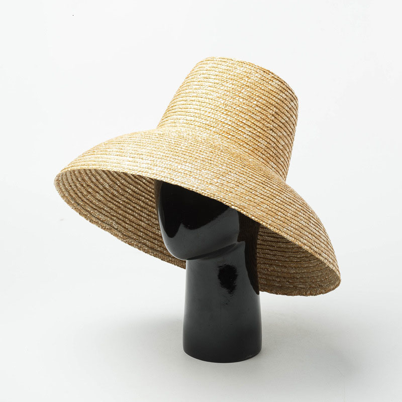Wide Brim Hats Bucket Lamp Shape Sun Hat for Women Big Summer Beach Ladies High Top Straw UV Protection Derby Travel 230729