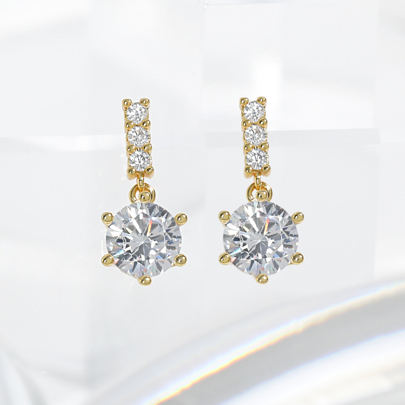 Elegant S925 Sterling Silver Designer Studs with Diamond Tassel Detail - Perfect for Weddings