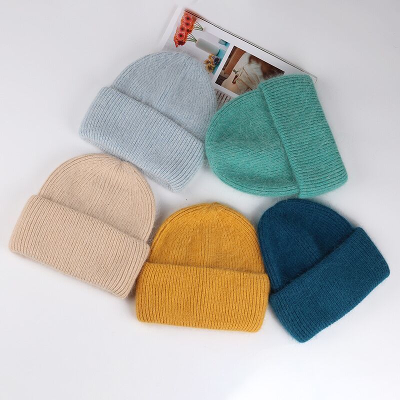 Beanie Skull Caps Xthree Winter Hat for Women Angola Beanie Knitted Rabbit Fur Skullies Warm Bonnet Cap Female Hats Girl 230729