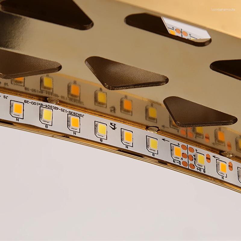 Led Chandeliers 3 Changeable Light Modern Ceiling Chandelier Round Crystal Hanging AC110V 220V Living Room Lamp Warm Home Luminaire
