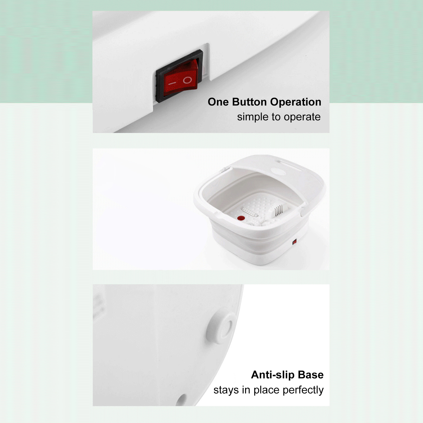 Foot Care Electric Bath Tub Spa Massage Basin for Soaking Foldable Portable Constant Temperature 230729