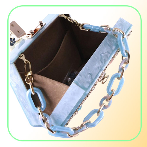 Keychains Bag Handle Chain DIY Acrylic Resin Handbag Strap Shoulder Purse Replacement Straps With Buckles For Bags