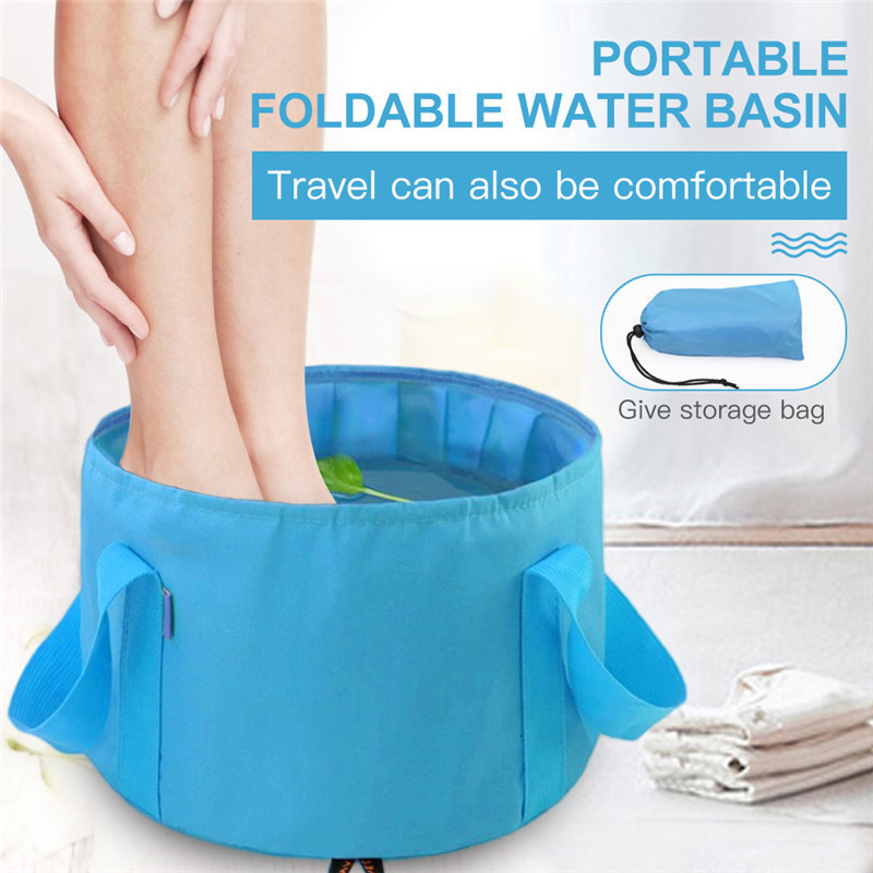 Foot Care 1225L Foldable Tub Portable Bath Bag Wash Basin Water Bucket Large Capacity Feet Massage Washing For Outdoor Travel 230729