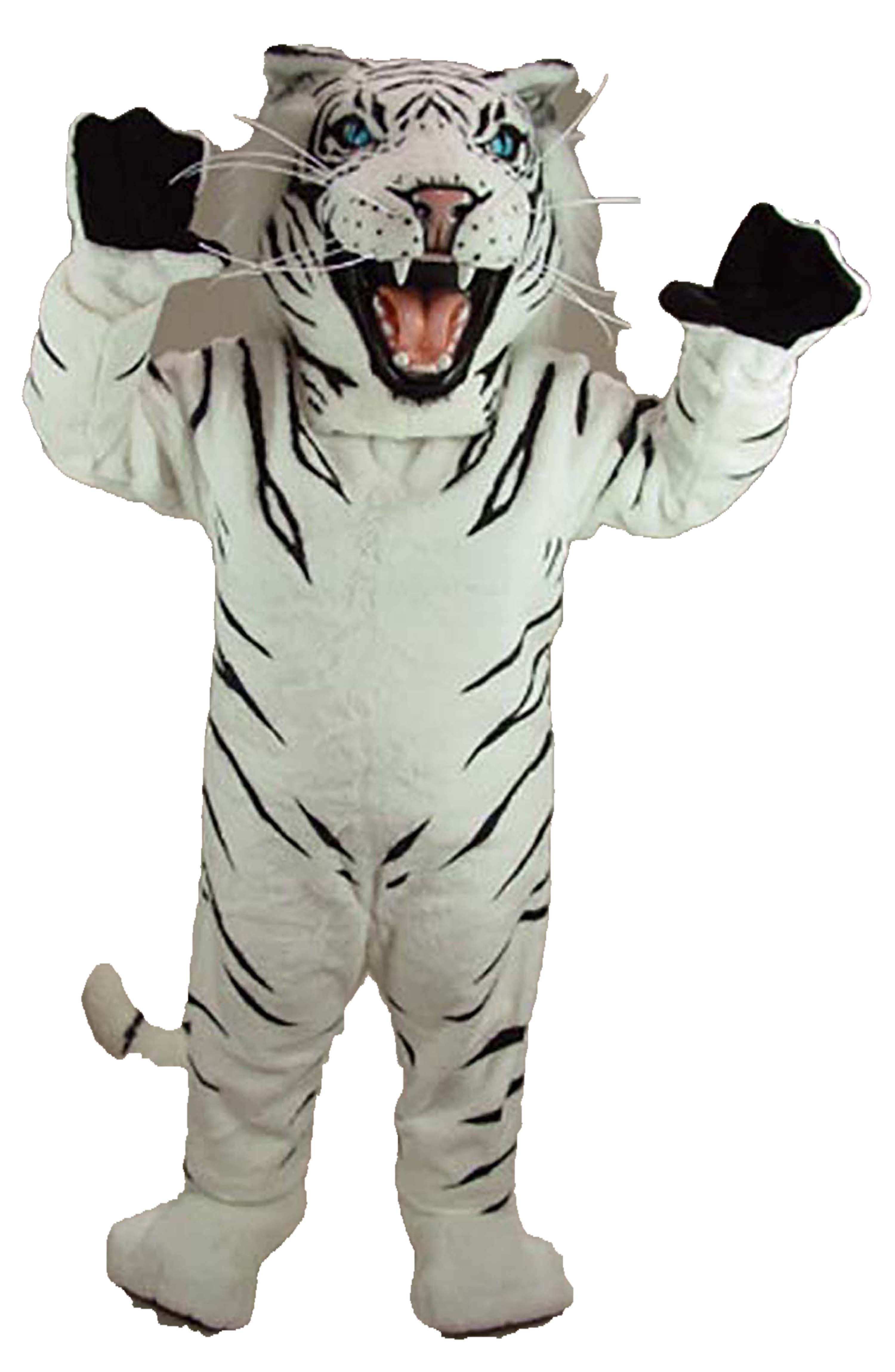 Halloween High quality WHITE TIGER Mascot Costume Cartoon Fancy Dress fast shipping Adult Size