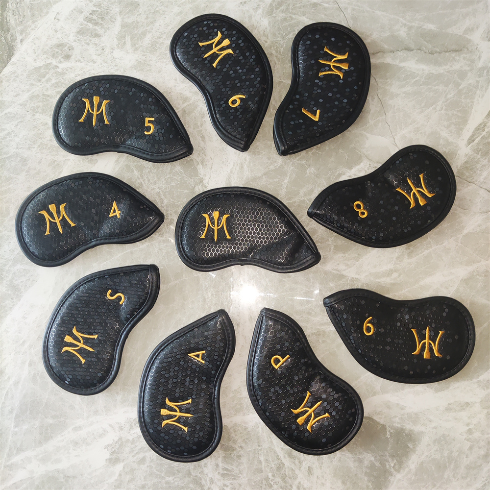 Other Golf Products M Golf Iron Covers 10PCS SET Black White Honeycomb 3D Durable Material Quality Workmanship Golf Club Headcovers 230728