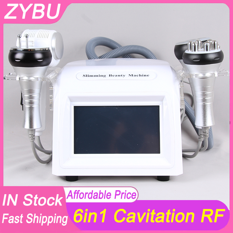 New 6 in 1 40K Cavitation RF Ultrasonic Vacuum Slimming Machine Weight Reduce Fat Loss RF Body Lifting Sculpting Skin Tightening Facial Beauty Device