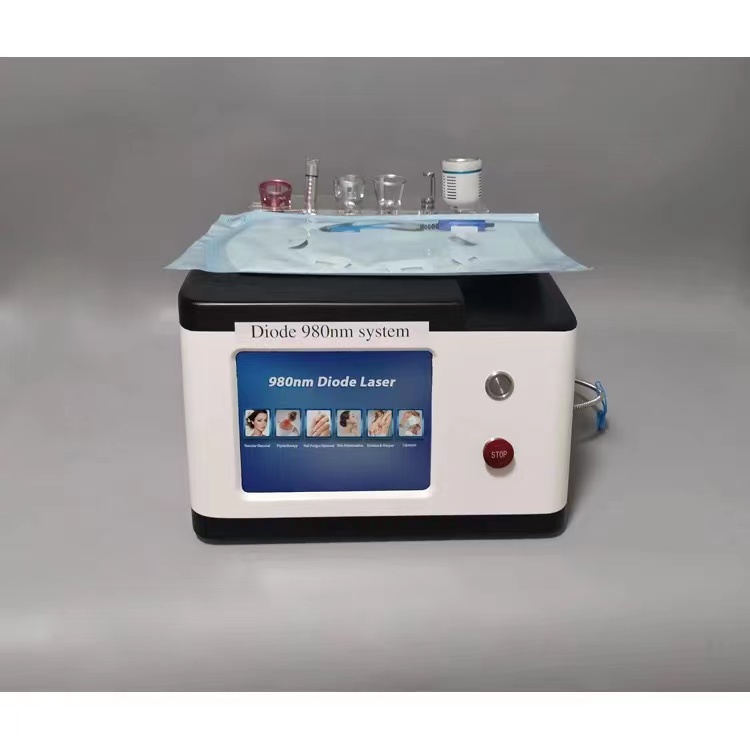 6 In 1 Diode Laser Physiotherapy Machine 980nm Laser Nails Fungus Removal Laser With Ice Hammer For Skin Rejuvenation