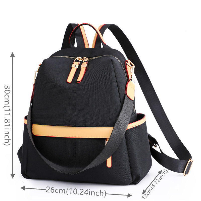 School Bags Women's Fashion Versatile Nylon Rucksacks Waterproof Female Simplicity Schoolbags Large-capacity Ladies Leisure Travel Backpacks 2307