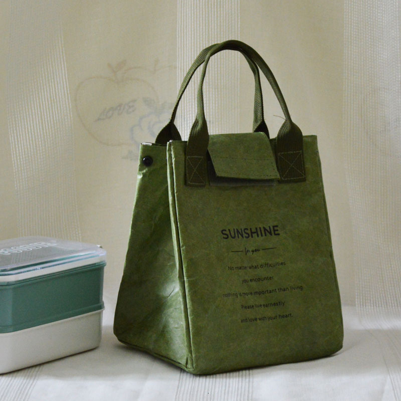 Evening Bags Paper Lunch Bag Waterproof Insulation Lengthen and Thicken Aluminum Foil Japanese Handbag Office Worker Student 230729