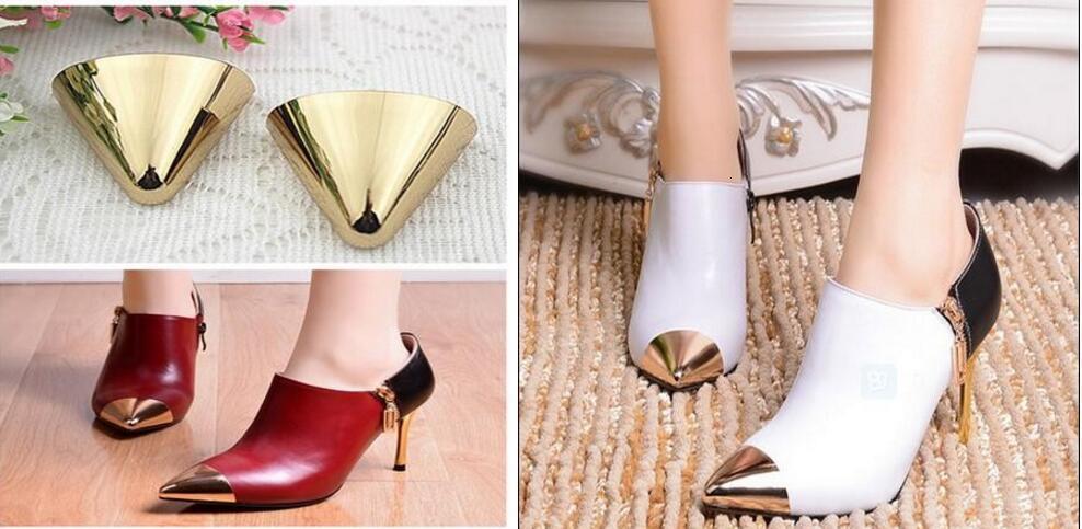 Shoe Parts Accessories 2 PCS/lot high-end women shoes front end damage repair forepart hedge metal cover maintenance shoes accessories 230729