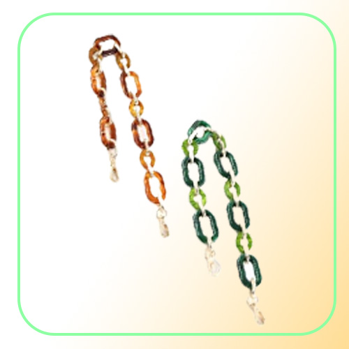 Keychains Bag Handle Chain DIY Acrylic Resin Handbag Strap Shoulder Purse Replacement Straps With Buckles For Bags