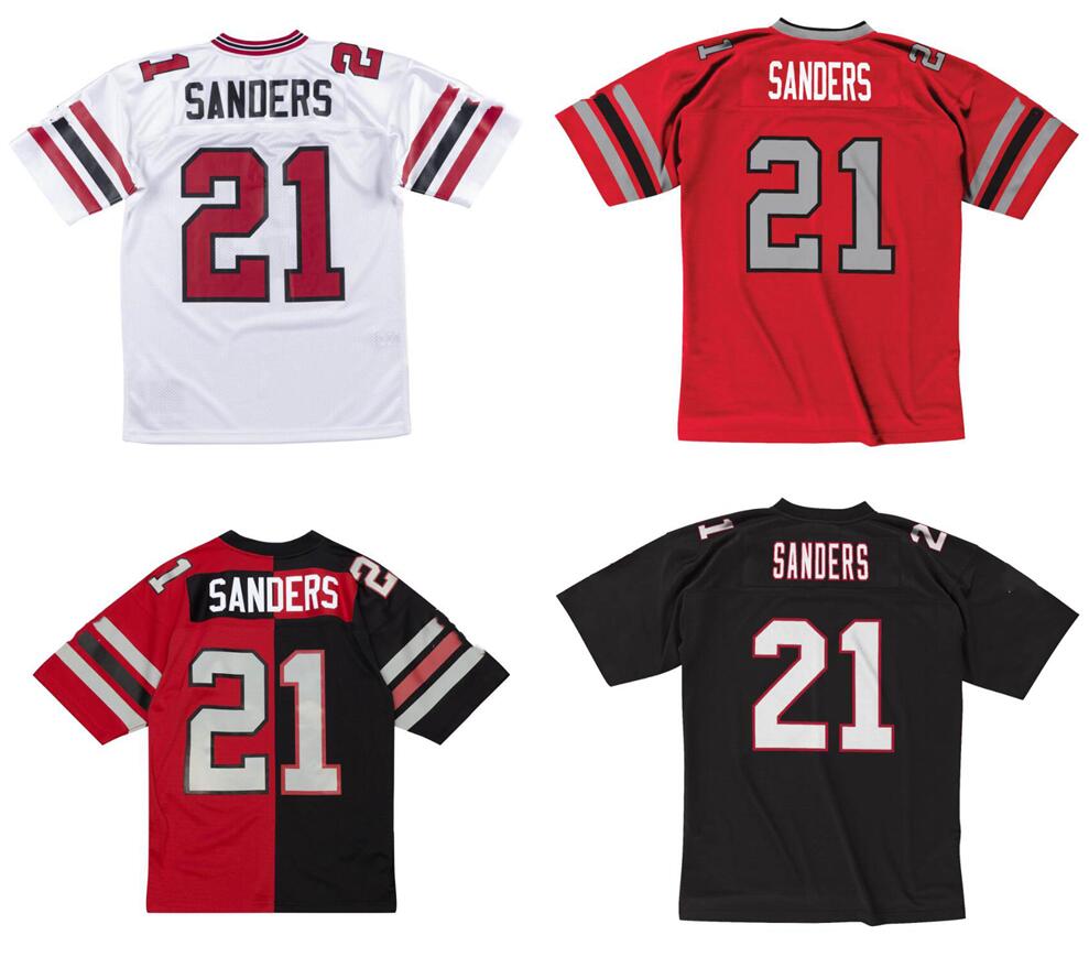 Stitched football Jersey 21 Deion Sanders 1989 Mitchell & Ness retro Rugby jerseys Men Women Youth S-6XL