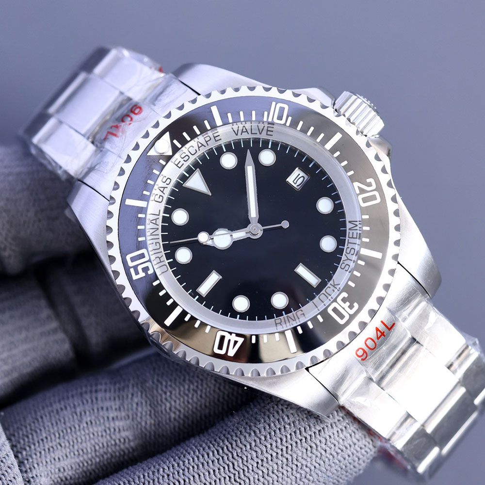 Luxury Master Watch Mens Watches 44 mm 2813movement Deep Ceramic Bezel Sea-dweller Sapphire Cystal Stainless Clasp Automatic Mechanical Large dial large